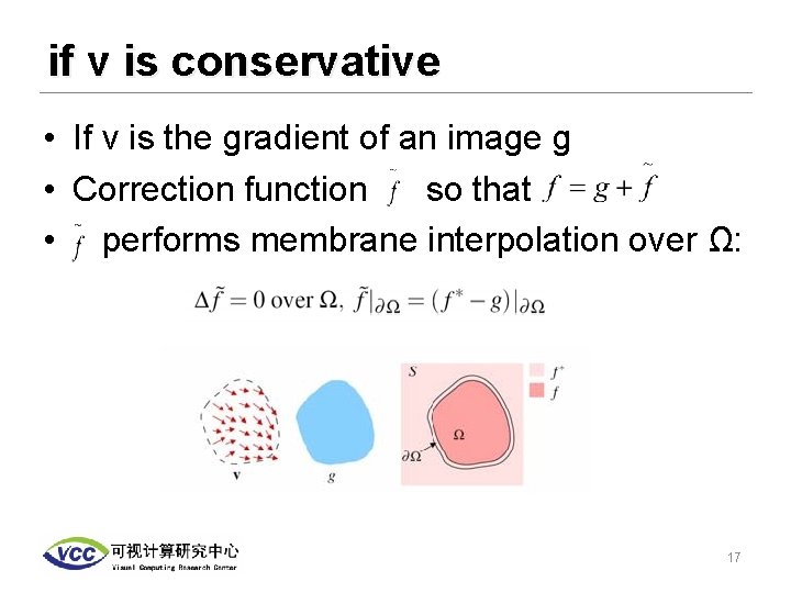 if v is conservative • If v is the gradient of an image g