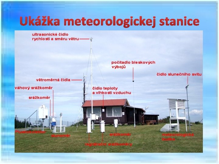 Ukážka meteorologickej stanice 