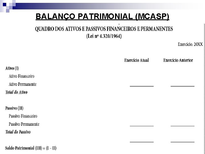 BALANÇO PATRIMONIAL (MCASP) 