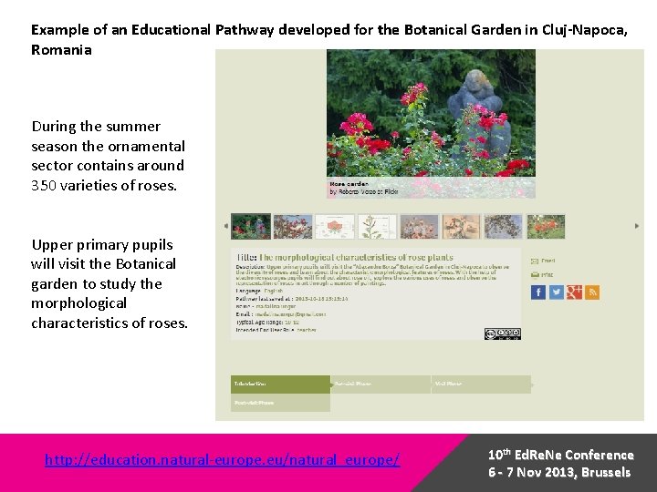 Example of an Educational Pathway developed for the Botanical Garden in Cluj-Napoca, Romania During
