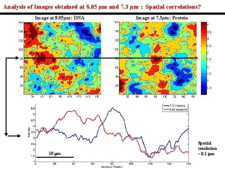 Analysis of Images obtained at 8. 05 µm and 7. 3 µm : Spatial Analysis of Images obtained at 8. 05 µm and 7. 3 µm : Spatial