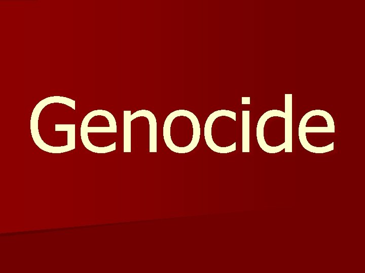 Genocide 