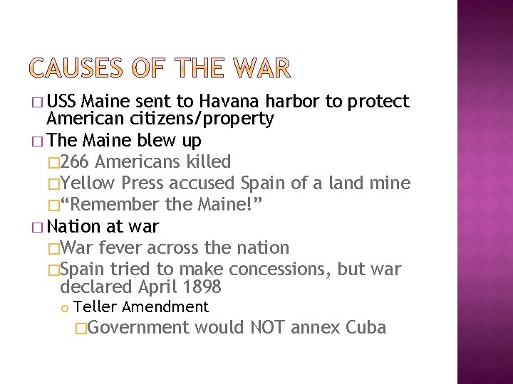 � USS Maine sent to Havana harbor to protect American citizens/property � The Maine