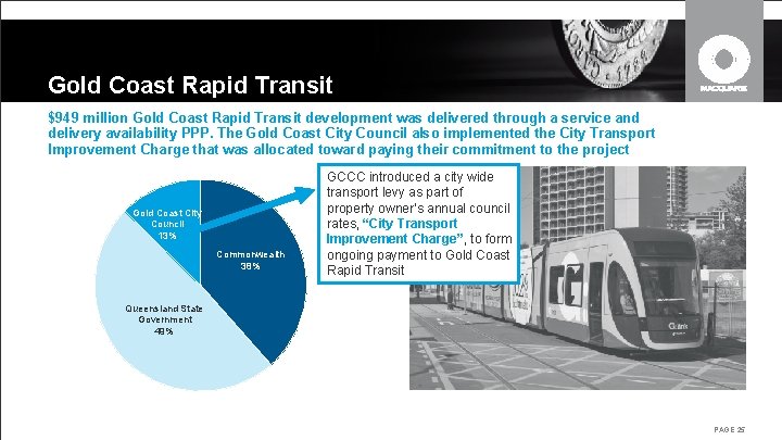 Gold Coast Rapid Transit $949 million Gold Coast Rapid Transit development was delivered through Gold Coast Rapid Transit $949 million Gold Coast Rapid Transit development was delivered through