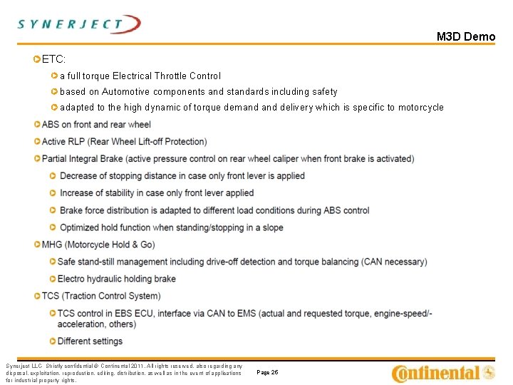 M 3 D Demo ETC: a full torque Electrical Throttle Control based on Automotive