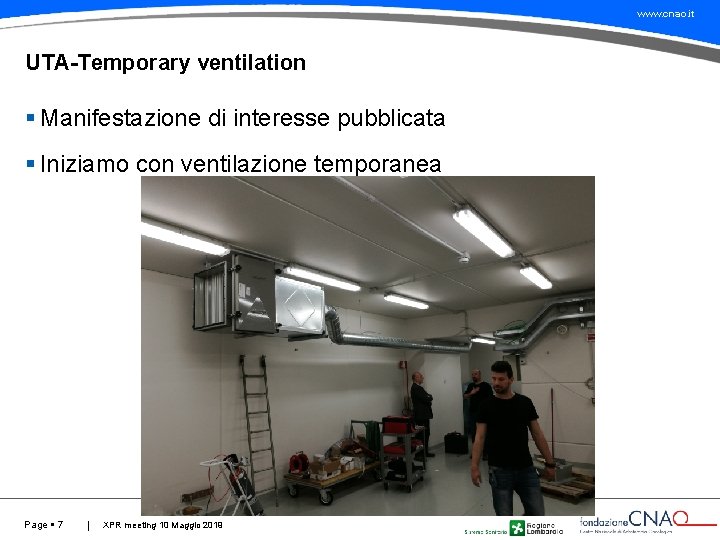 www. cnao. it UTA-Temporary ventilation Manifestazione di interesse pubblicata Iniziamo con ventilazione temporanea Page