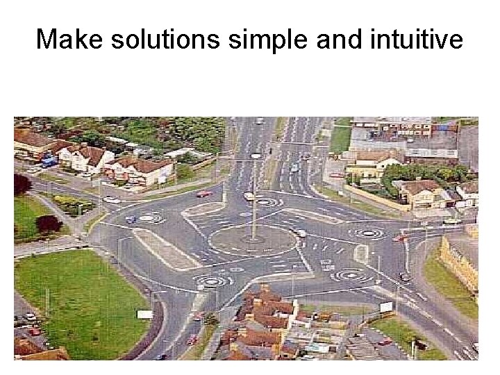 Make solutions simple and intuitive 