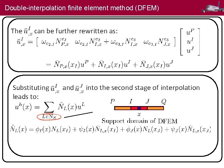 Double-interpolation finite element method (DFEM) The can be further rewritten as: Substituting leads to:
