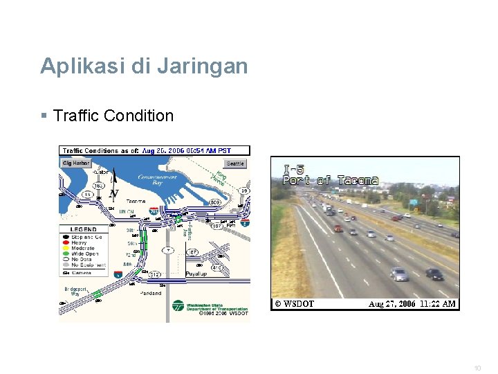 Aplikasi di Jaringan § Traffic Condition 10 