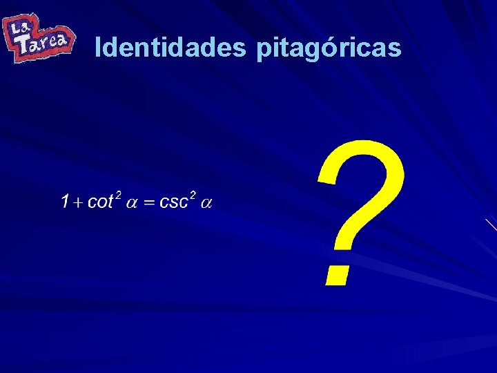 Identidades pitagóricas 