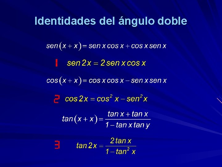 Identidades del ángulo doble 