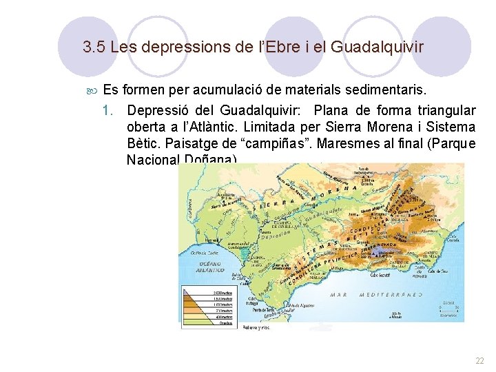 3. 5 Les depressions de l’Ebre i el Guadalquivir Es formen per acumulació de