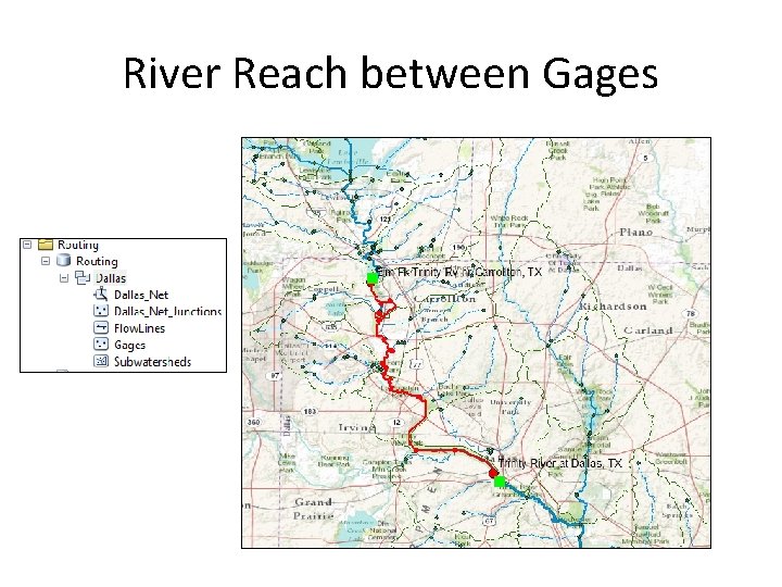 River Reach between Gages 