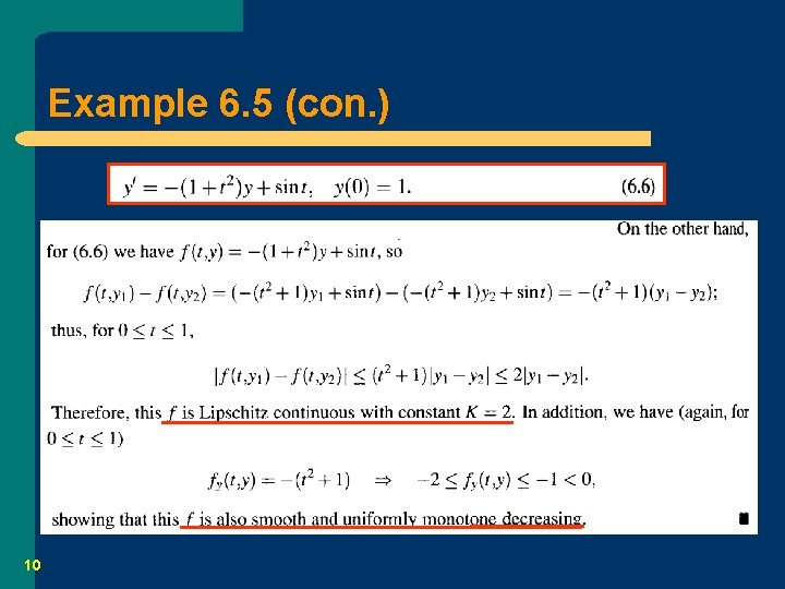 Example 6. 5 (con. ) 10 