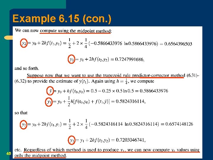 Example 6. 15 (con. ) 45 