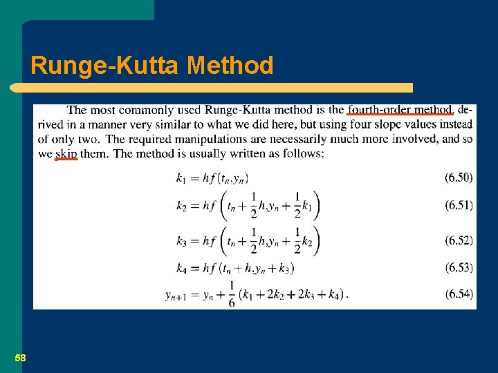 Runge-Kutta Method 58 