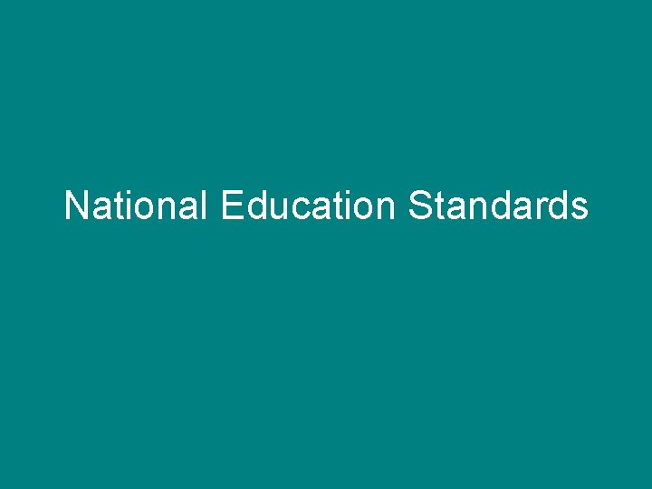 National Education Standards 