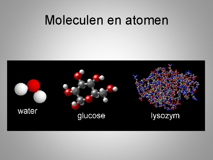 Moleculen en atomen 