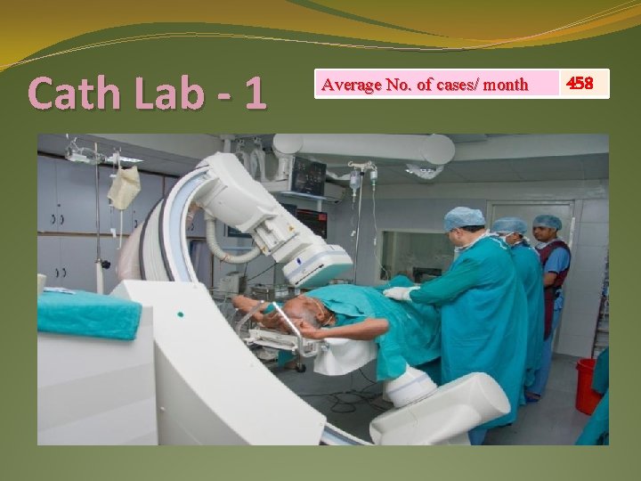 Cath Lab - 1 Average No. of cases/ month 458 