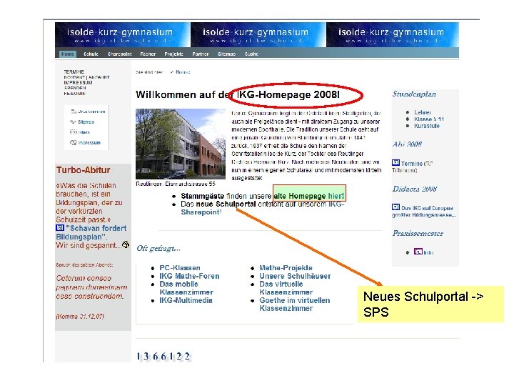 Neues Schulportal -> SPS 