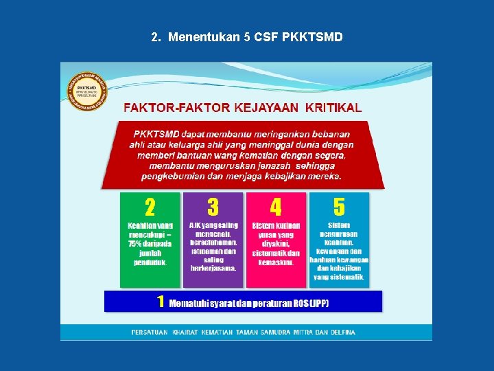 2. Menentukan 5 CSF PKKTSMD 