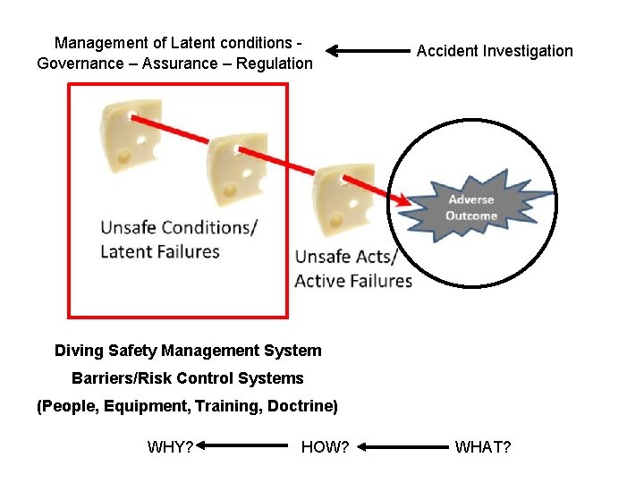 Management of Latent conditions Governance – Assurance – Regulation Accident Investigation Diving Safety Management