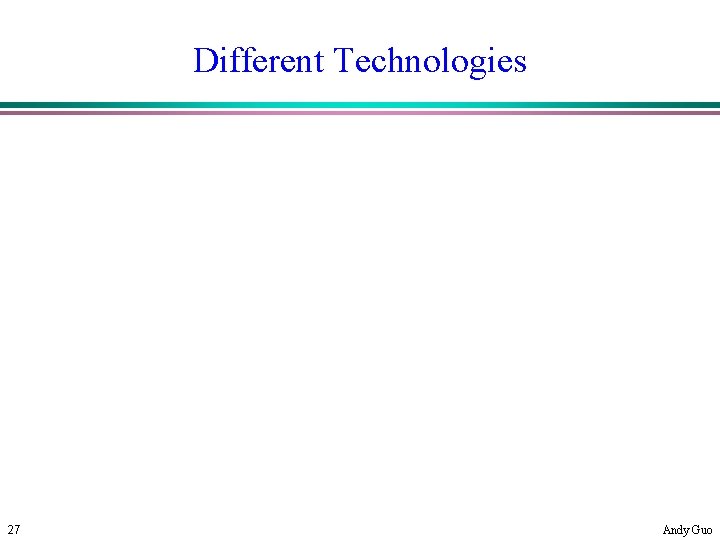 Different Technologies Product Performance improvement required by mainstream market Expected trajectory of Performance improvement