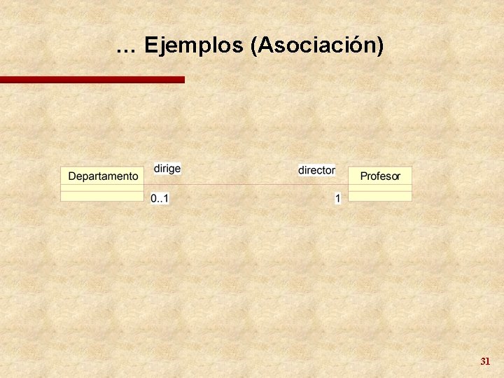 … Ejemplos (Asociación) 31 