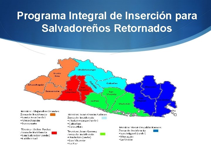 Programa Integral de Inserción para Salvadoreños Retornados 