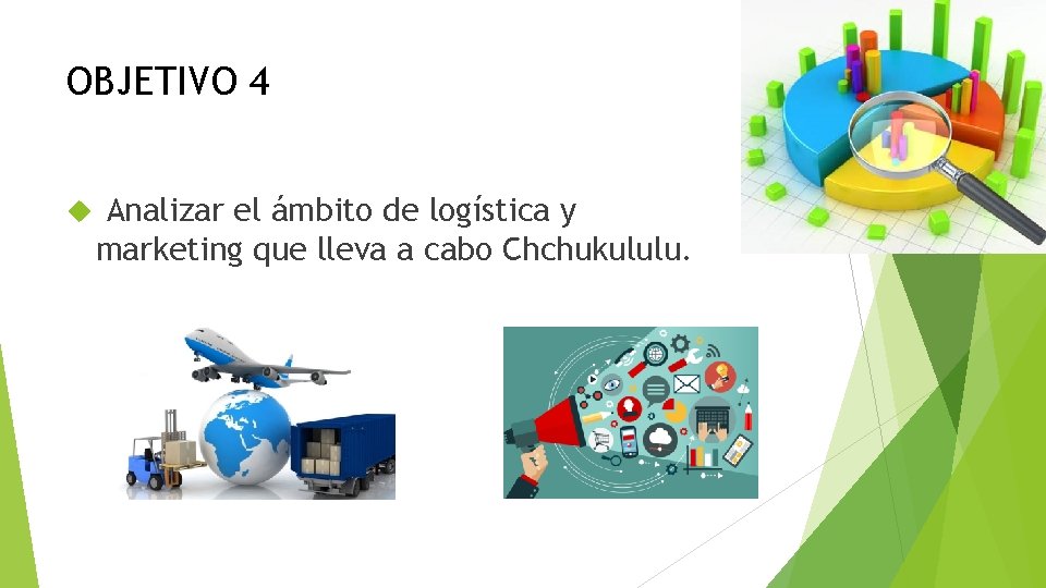 OBJETIVO 4 Analizar el ámbito de logística y marketing que lleva a cabo Chchukululu.