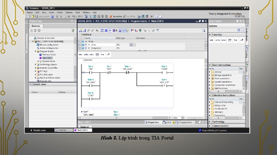 Hình 8. Lập trình trong TIA Portal 