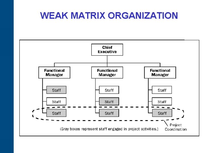 WEAK MATRIX ORGANIZATION 