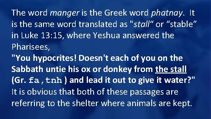 Greek word for shelter