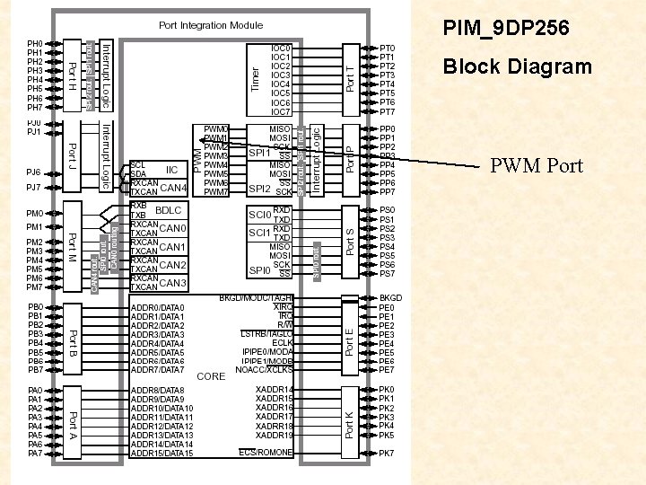 PIM_9 DP 256 Block Diagram PWM Port 