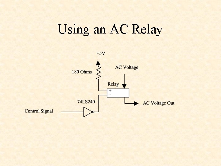 Using an AC Relay 