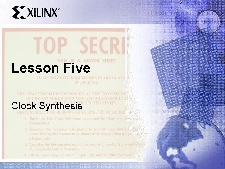 Lesson Five Clock Synthesis 