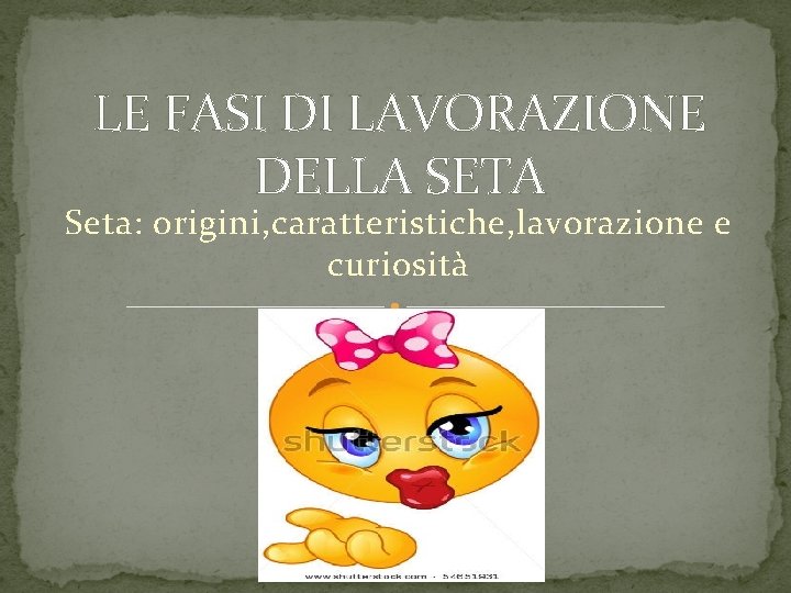 LE FASI DI LAVORAZIONE DELLA SETA Seta: origini, caratteristiche, lavorazione e curiosità 