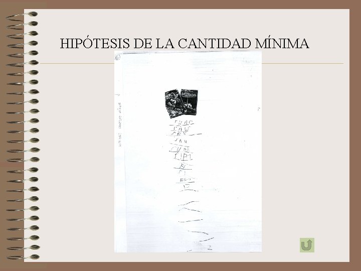 HIPÓTESIS DE LA CANTIDAD MÍNIMA 