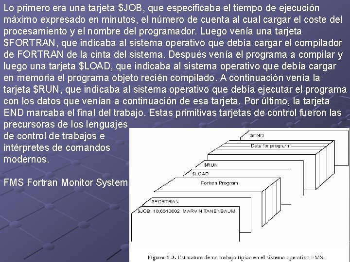 Lo primero era una tarjeta $JOB, que especificaba el tiempo de ejecución máximo expresado