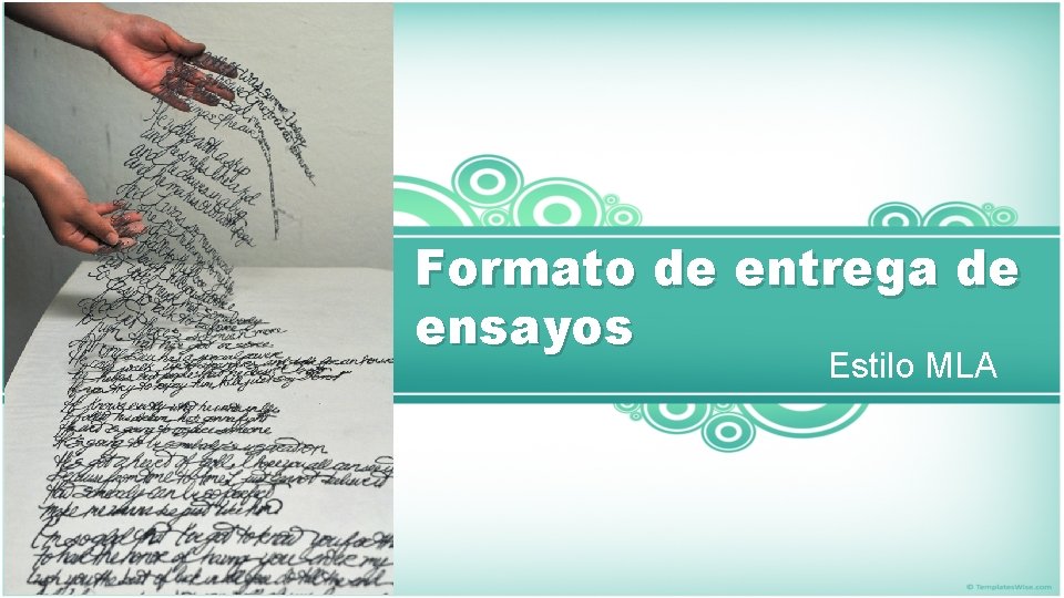 Formato de entrega de ensayos Estilo MLA Formato de entrega de ensayos Estilo MLA