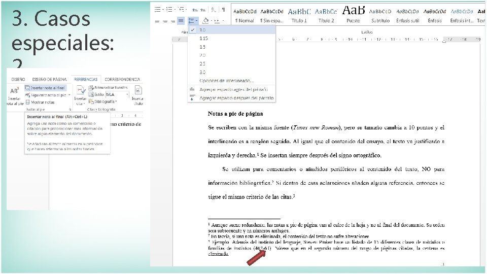 3. Casos especiales: 2 3. Casos especiales: 2