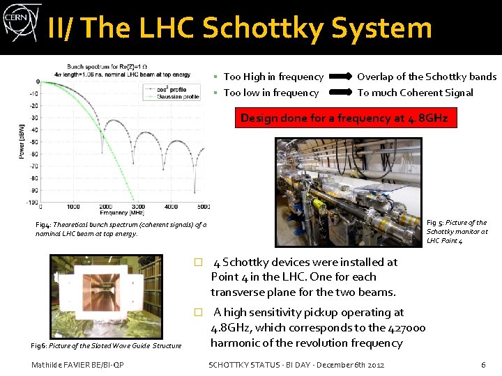II/ The LHC Schottky System ▪ Too High in frequency ▪ Too low in II/ The LHC Schottky System ▪ Too High in frequency ▪ Too low in