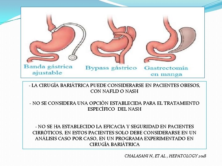- LA CIRUGÍA BARIÁTRICA PUEDE CONSIDERARSE EN PACIENTES OBESOS, CON NAFLD O NASH -