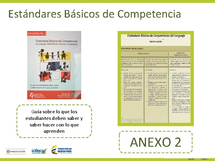 Estándares Básicos de Competencia Guía sobre lo que los estudiantes deben saber y saber