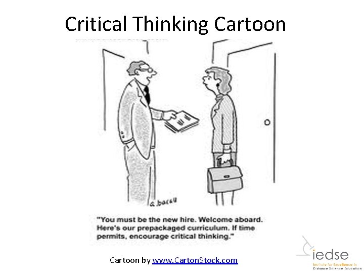 Critical Thinking Cartoon by www. Carton. Stock. com 