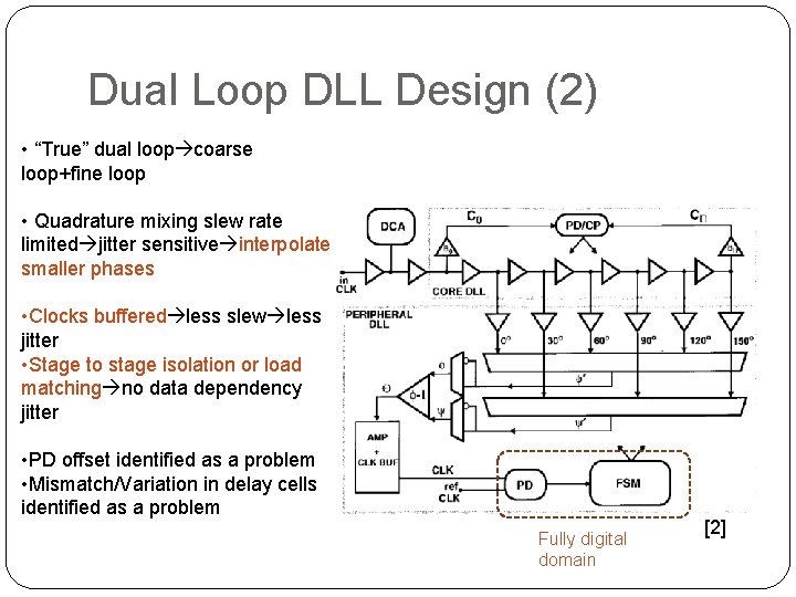 Dual Loop DLL Design (2) • “True” dual loop coarse loop+fine loop • Quadrature