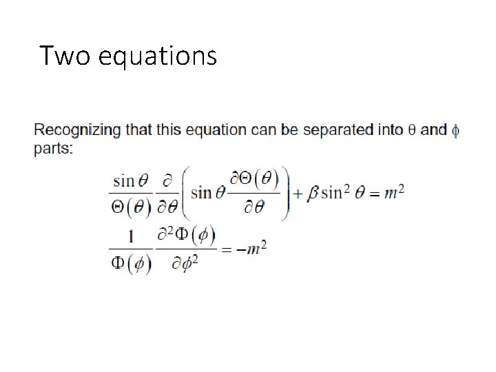 Two equations 