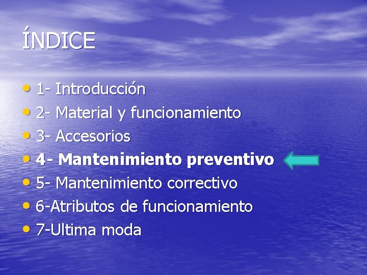 ÍNDICE • 1 - Introducción • 2 - Material y funcionamiento • 3 -