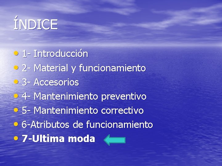 ÍNDICE • 1 - Introducción • 2 - Material y funcionamiento • 3 -