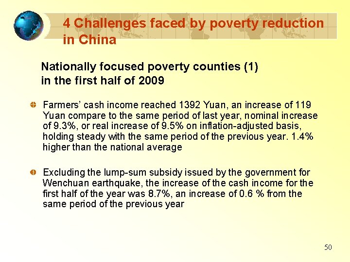 4 Challenges faced by poverty reduction in China Nationally focused poverty counties (1) in